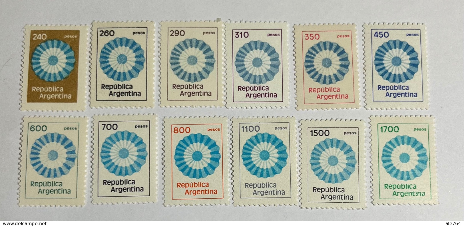 Argentina 1978/82, Escarapelas Set Completo, GJ1860/74, S 1207/18, MNH. - Neufs