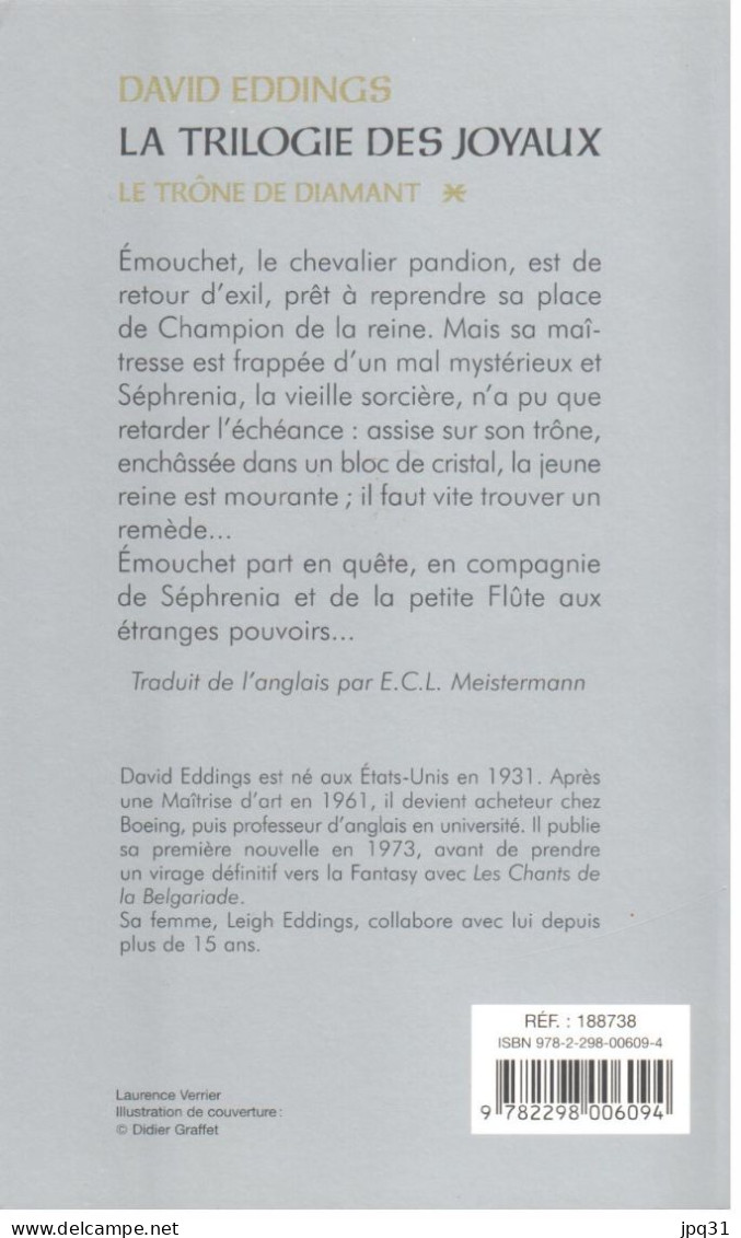 David Eddings - La Trilogie Des Joyaux - 3 Vol - 2007 - Fantastique