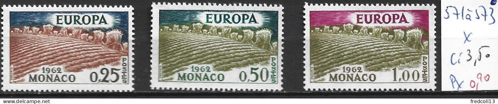 MONACO 571 à 73 * Côte 3.50 € - 1962