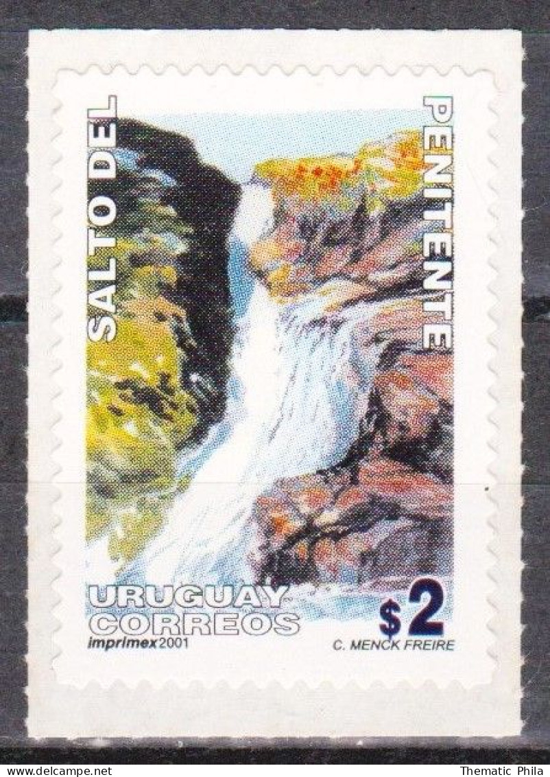 2001 URUGUAY MNH Yv 1970 - Penitent Jump Salto Del Penitente Waterfall Cascda - Scarce - Uruguay