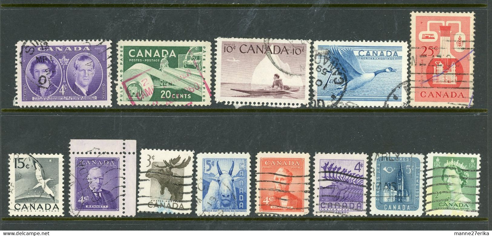 Canada USED 1950's Small Lot - Usati