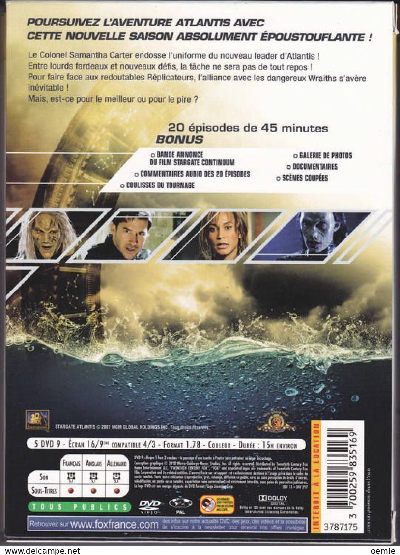 STARGATE ATLANTIS     L 'INTEGRAL DE LA SAISON  4   ( 5  DVD  )  20  EPISODES  DE 45 Mm  NEUF SOUS CELLOPHANE - Sci-Fi, Fantasy