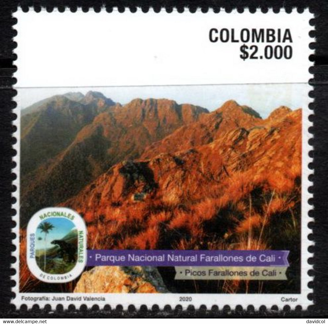 27F-KOLUMBIEN - 2020 -MNH – NATIONAL PARK "FARALLONES DE CALI" - NATURAL PARKS- VII ISSUE - Kolumbien