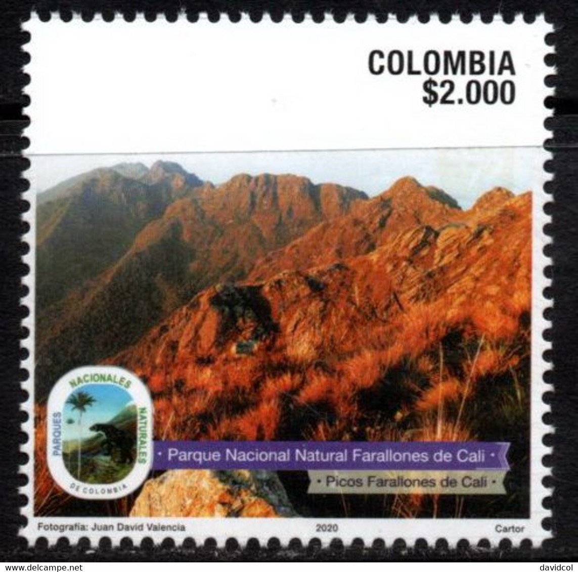 27F-KOLUMBIEN - 2020 -MNH – NATIONAL PARK "FARALLONES DE CALI" - NATURAL PARKS- VII ISSUE - Colombia