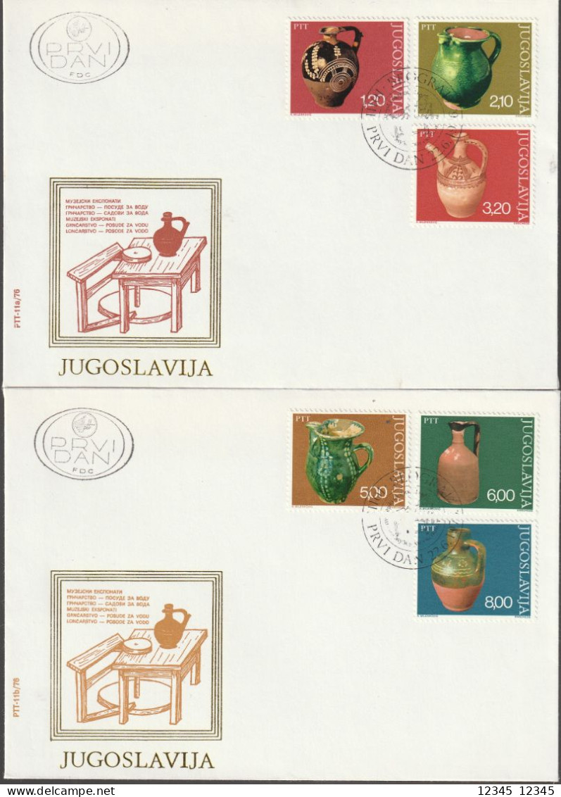Joegoslavië 1976, FDC Unused, Ceramics - FDC