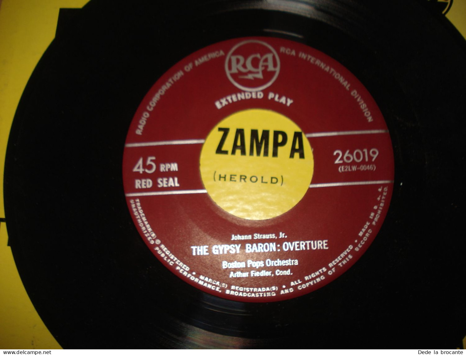 B13 / Boston Pops Orchestra – Zampa  Overture - EP - RCA – 26019 - US 19?? EX/EX - Spezialformate