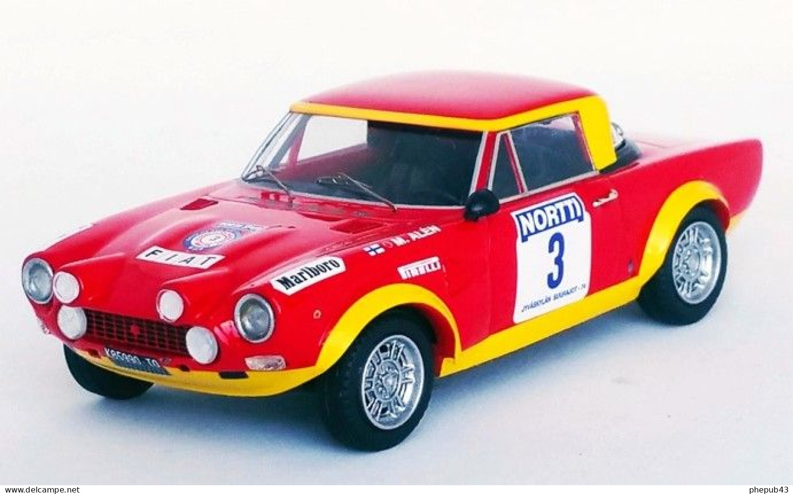 Fiat 124 Abarth - 3rd 1000 Lakes Rally 1974 #3 - Markku Alen/I. Kivimaki - Troféu - Trofeu