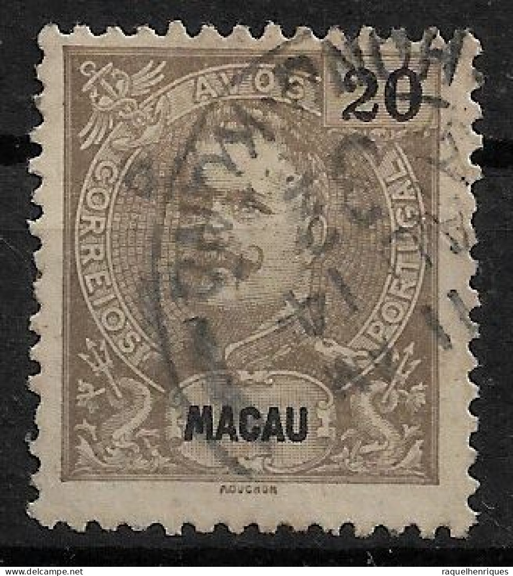 MACAU 1898 D. CARLOS I 20R USED ( (NP#70-P16-L4) - Gebraucht