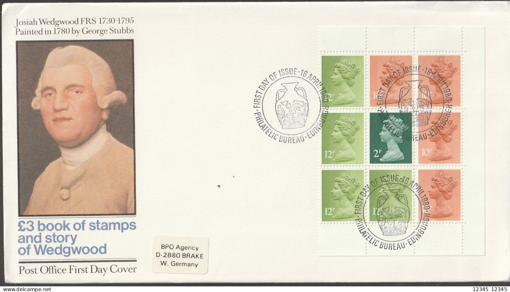 Engeland 1980, FDC Unused, Ceramics, Wedgwood - 1971-80 Ediciones Decimal