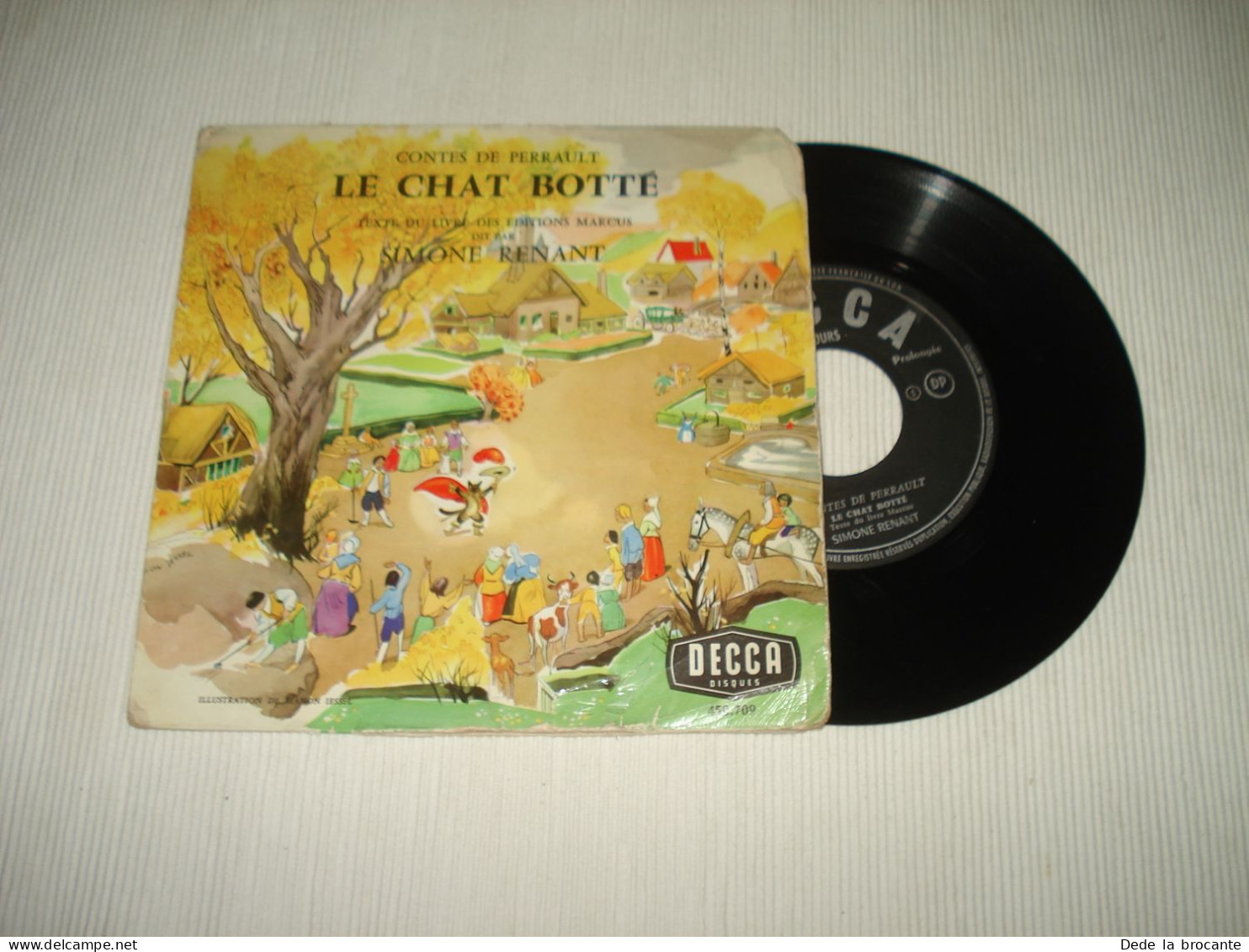 B13 / Perrault - Simone Renant – Le Chat Botté - EP  – 450.709 - Fr 1958 VG+/VG - Spezialformate