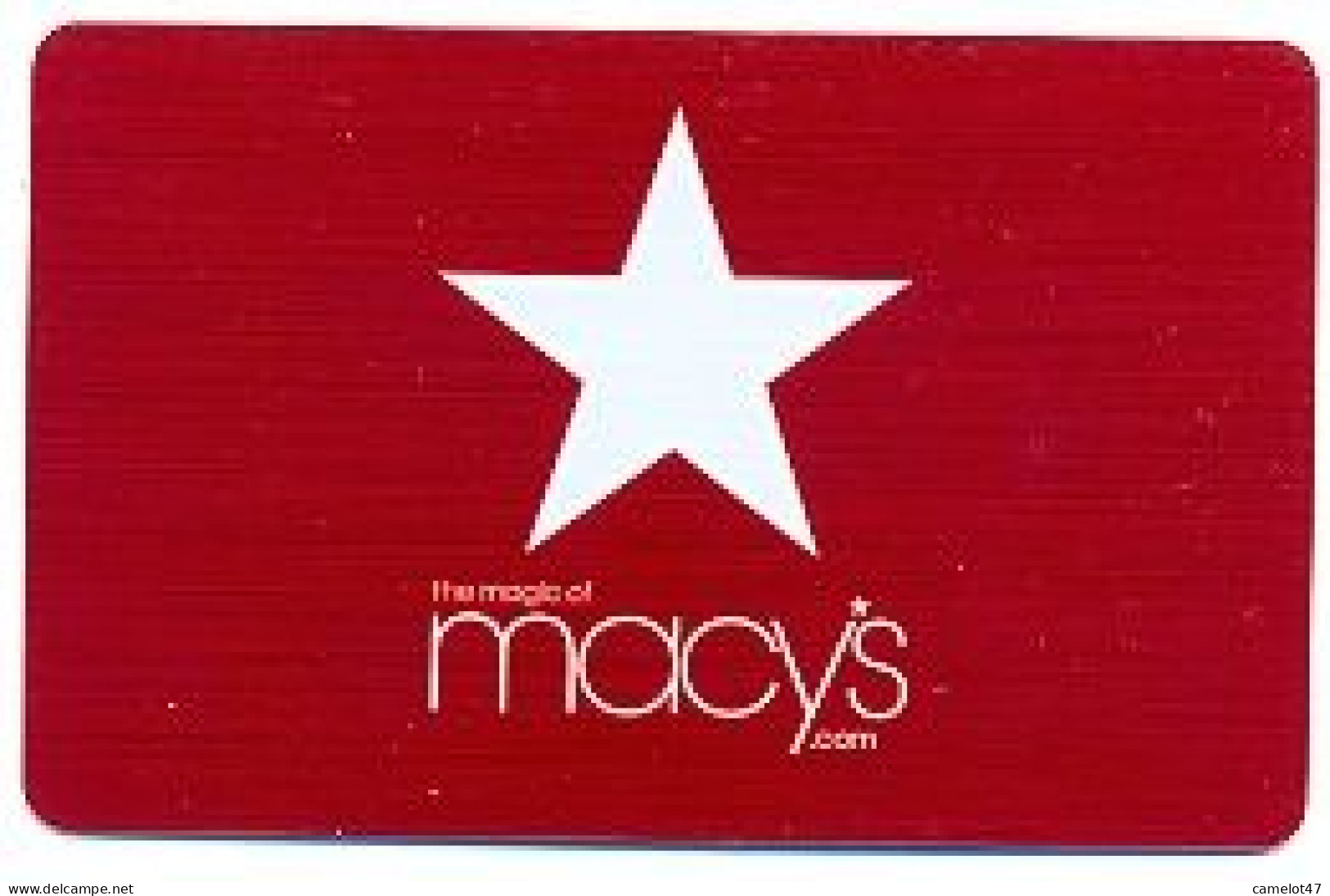 Macy's, U.S.A., Carte Cadeau Pour Collection, Sans Valeur # Macys-121 - Gift And Loyalty Cards