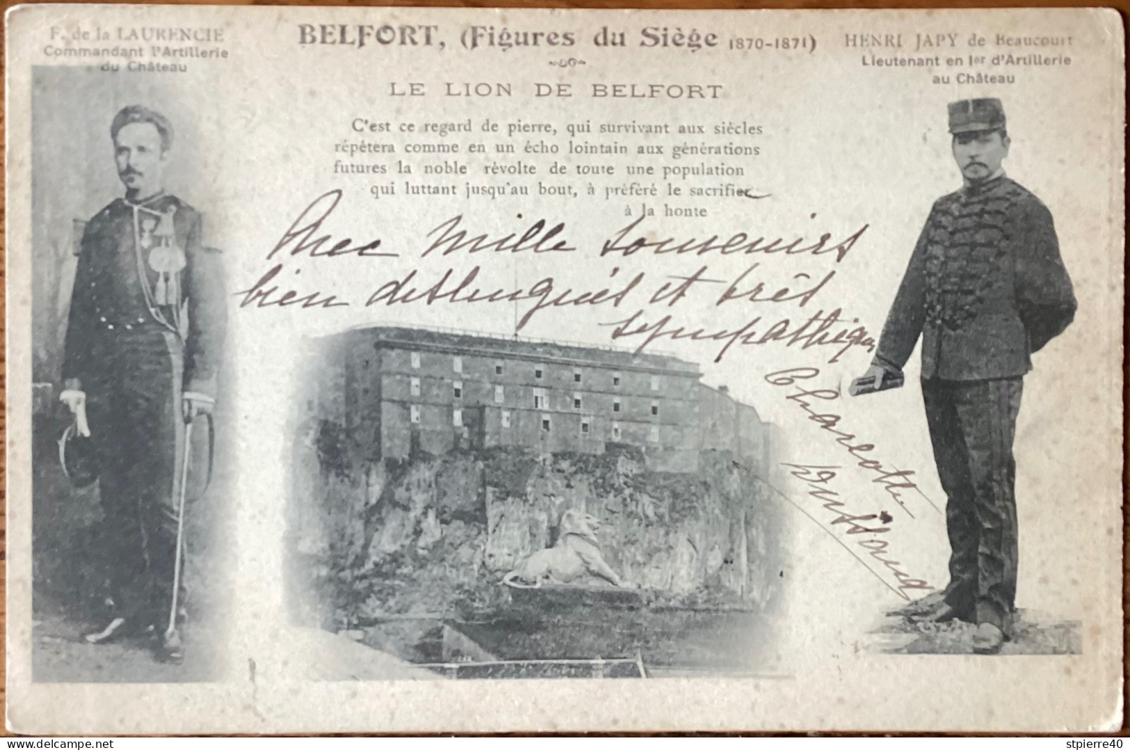 BELFORT - Figures Du Siège 1870-1871, F. De La Laurencie Et Henri Jany De Beaucourt - Belfort – Siège De Belfort