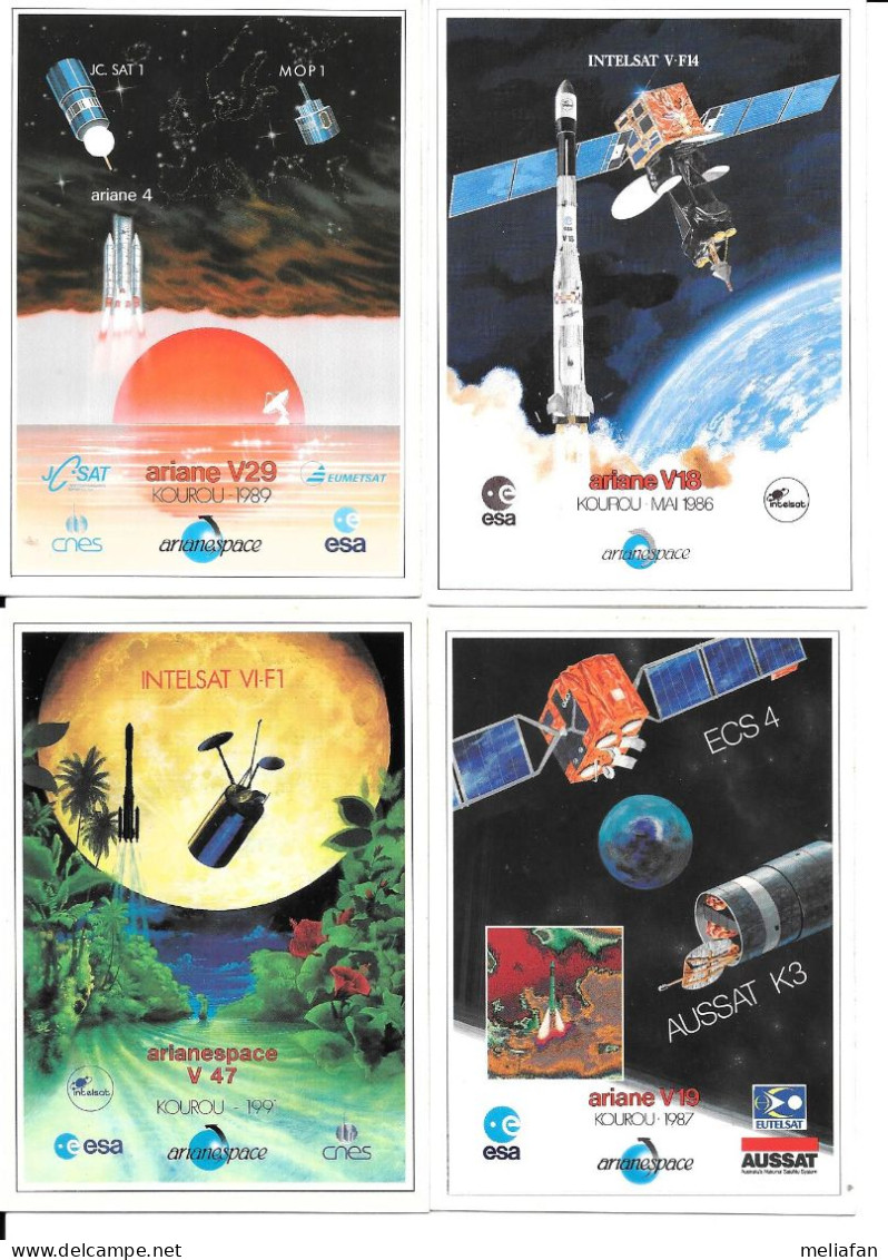 KB554 - AUTOCOLLANTS - FUSEE ARIANE - ARIANESPACE KOUROU - SATELLITE - Aufkleber