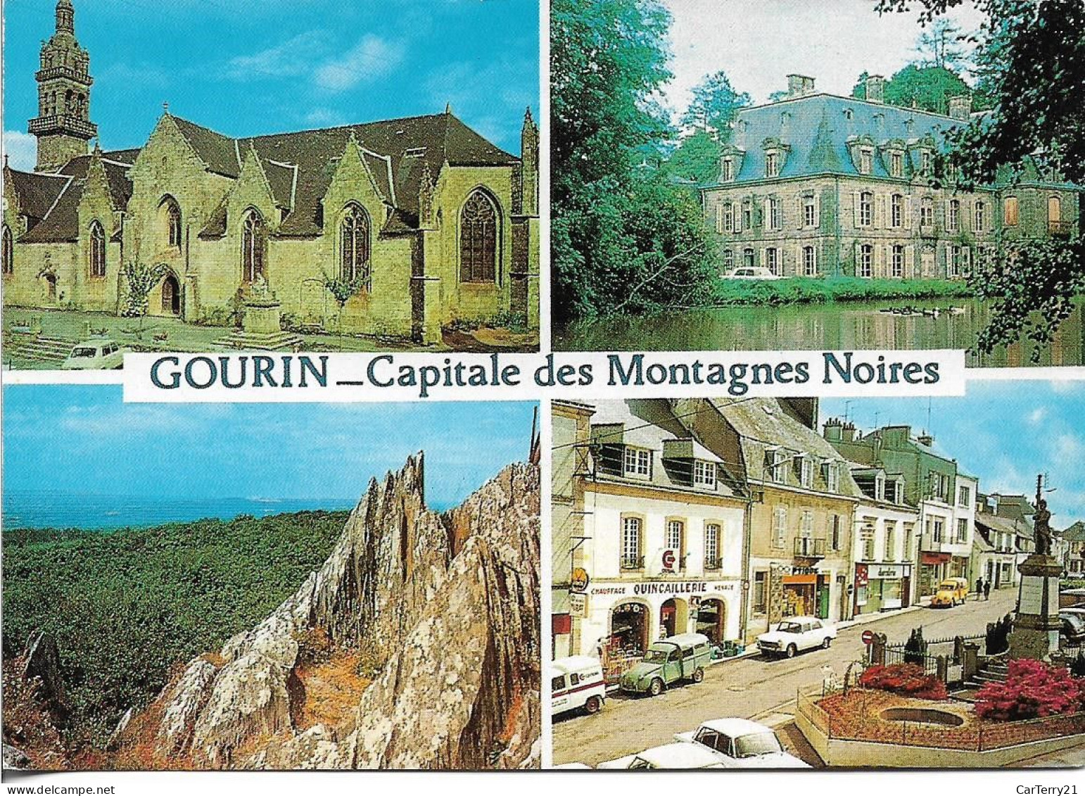 56. GOURIN. CAPITALE DES MONTAGNES NOIRES. 4 VUES. 1987. - Gourin