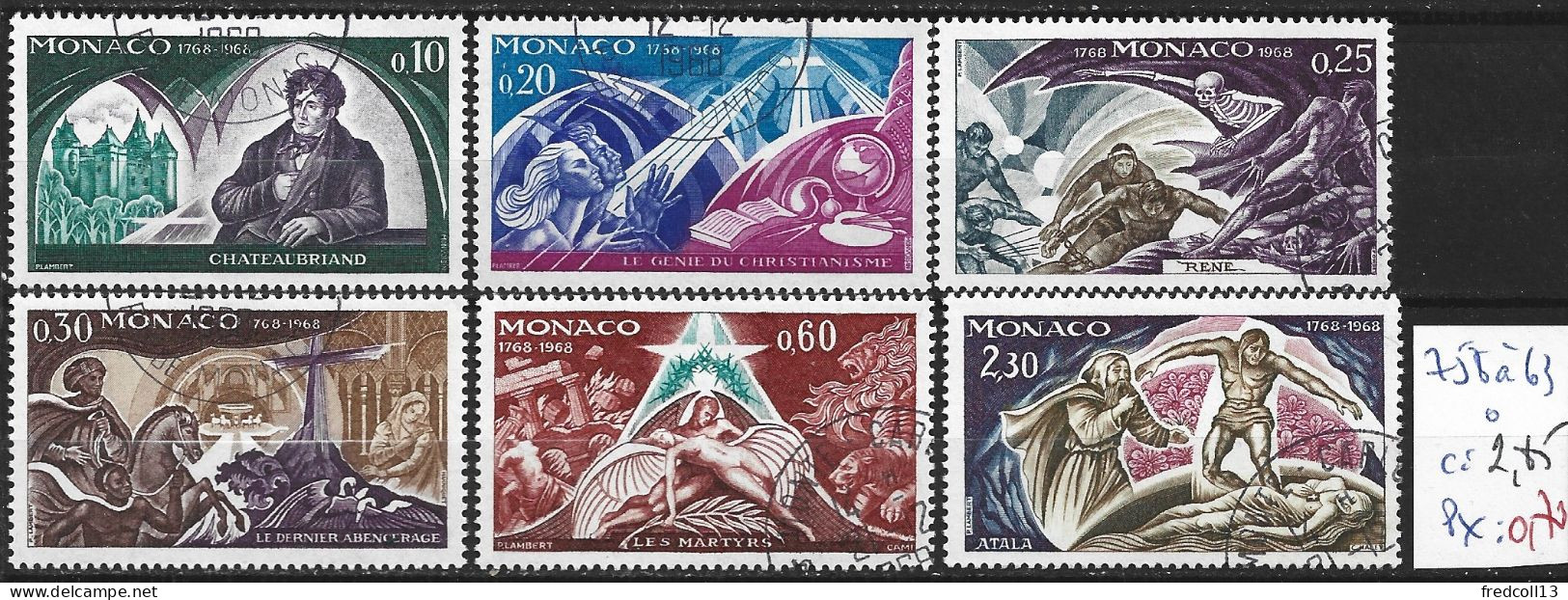 MONACO 758 à 63 Oblitérés Côte 2.85 € - Used Stamps