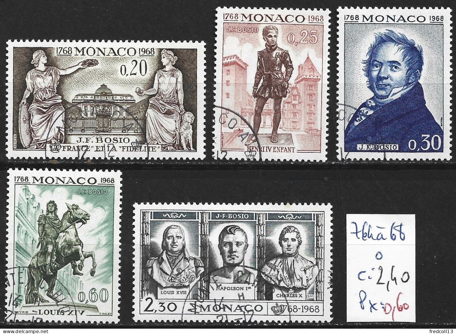 MONACO 764 à 68 Oblitérés Côte 2.40 € - Used Stamps