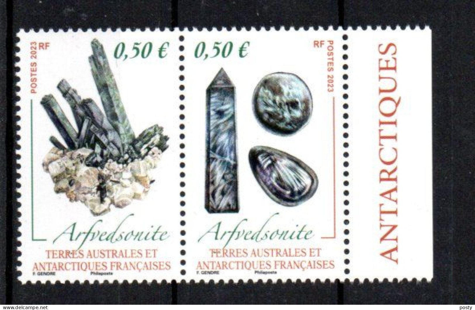 TAAF - FSAT - 2023 - MINERAUX - MINERALS - MINERALIEN - ARFVEDSONITE - - Unused Stamps