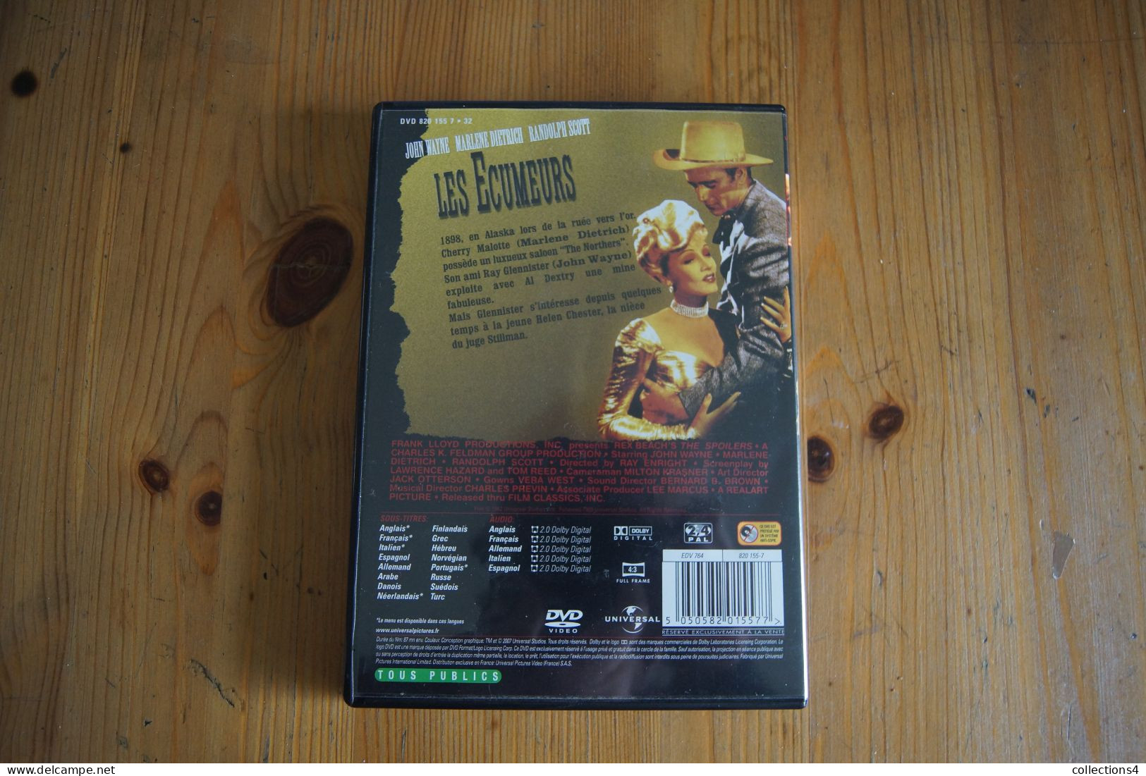 LES ECUMEURS JOHN WAYNE MARLENE DIETRICH RANDOLPH SCOTT DVD FILM DE 1939 - Western / Cowboy