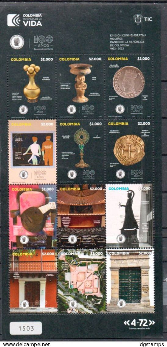 Colombia 2023 ** “Commemorative Centennial Of The Bank Of The Republic: 1923 – 2023”. - Colombia