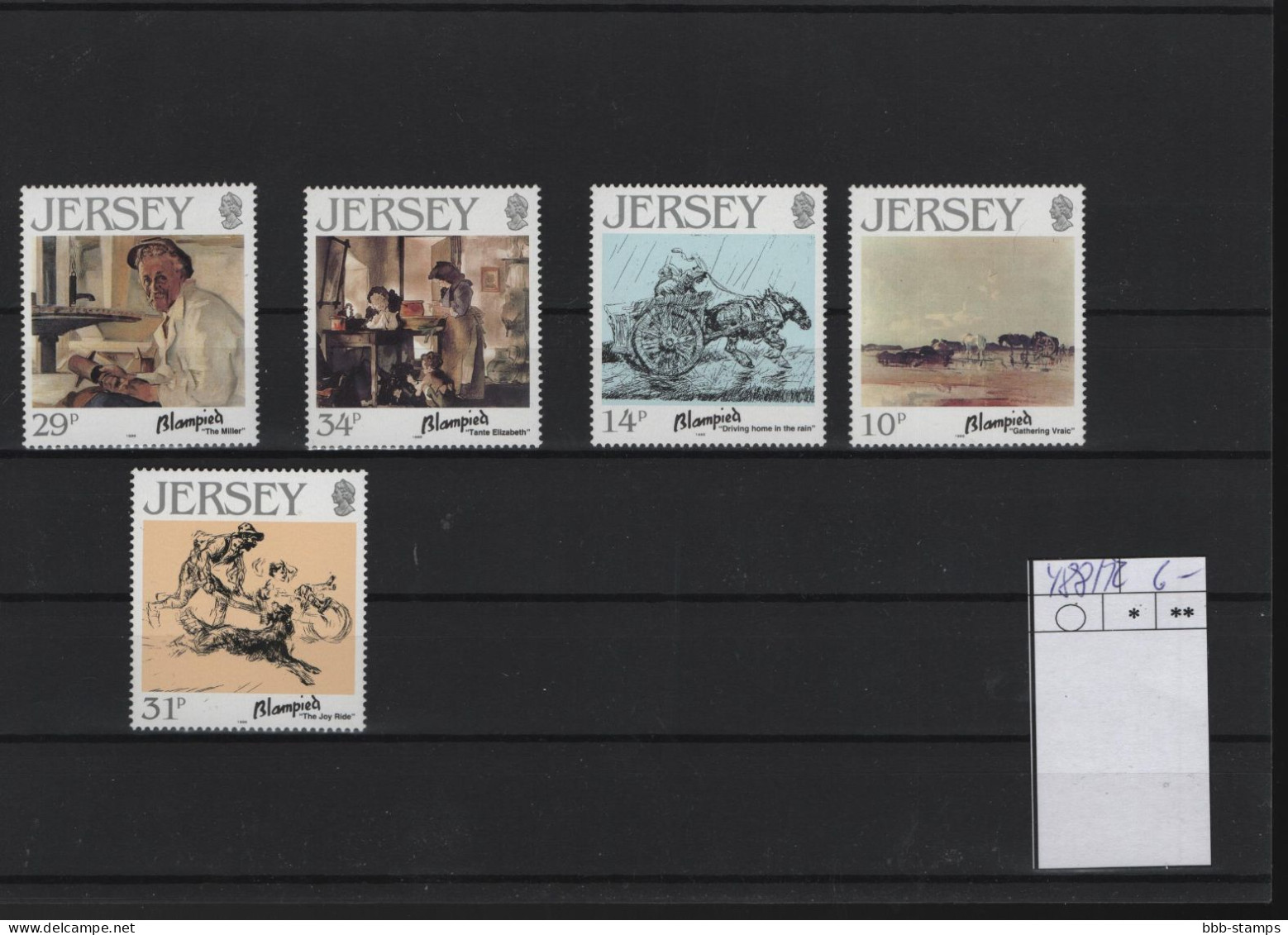 Jersey Michel Cat.No. Mnh/** 488/492 - Jersey