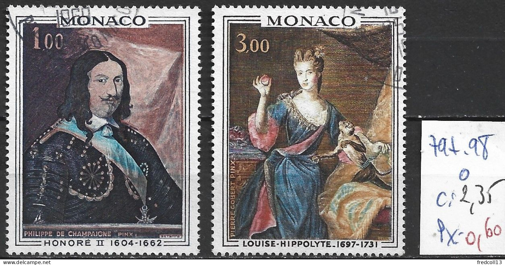 MONACO 797-98 Oblitérés Côte 2.35 € - Used Stamps