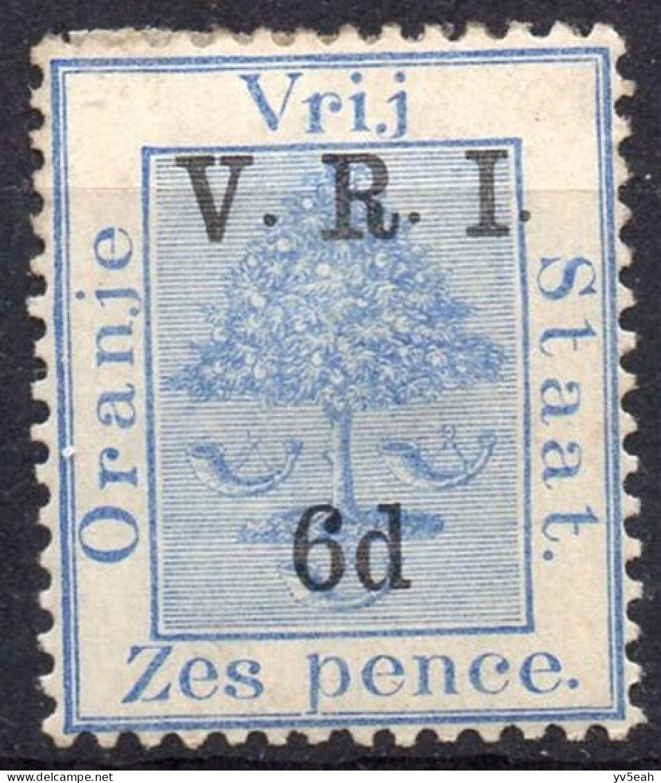 ORANGE RIVER COLONY/1900-01/MH/SC#51d/ ORANGE TREE / SURCHARGED / ISSUED UNDER BRITHISH OCUPATION  / 6p ON 6p ULTRA - Orange Free State (1868-1909)