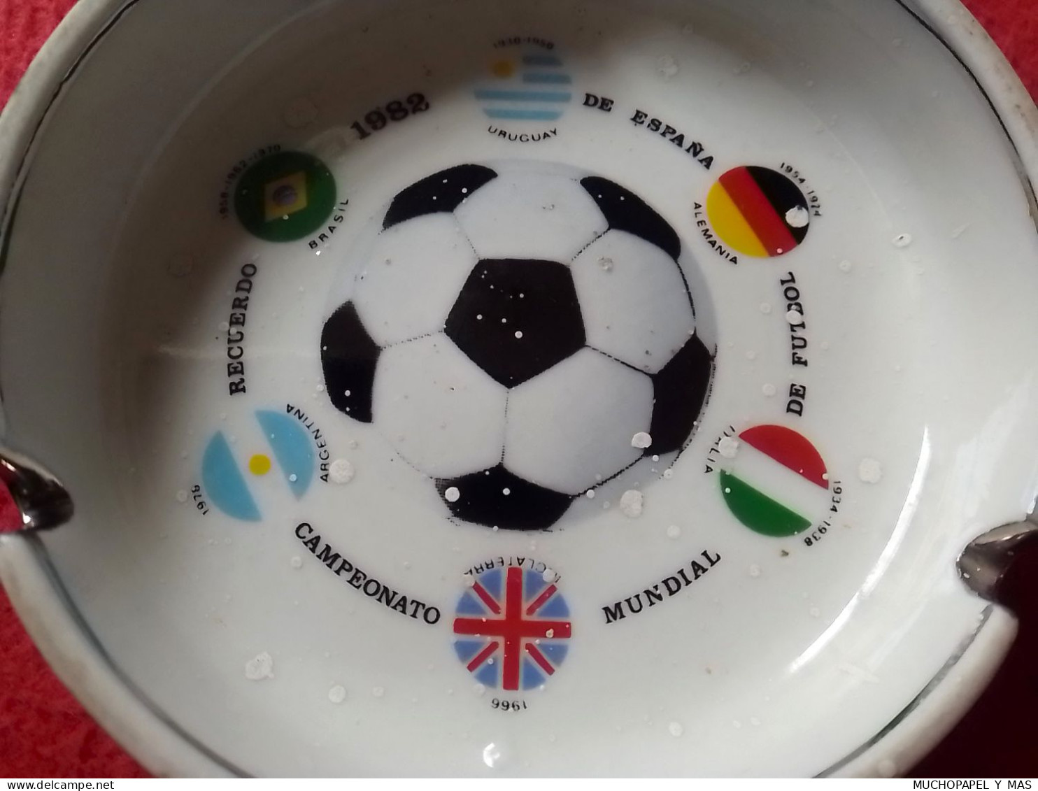 ANTIGUO CENICERO ASHTRAY CENDRIER RECUERDO CAMPEONATO MUNDIAL DE FÚTBOL ESPAÑA 82 1982 FOOTBALL...SOCCER FUTEBOL CALCIO. - Otros & Sin Clasificación