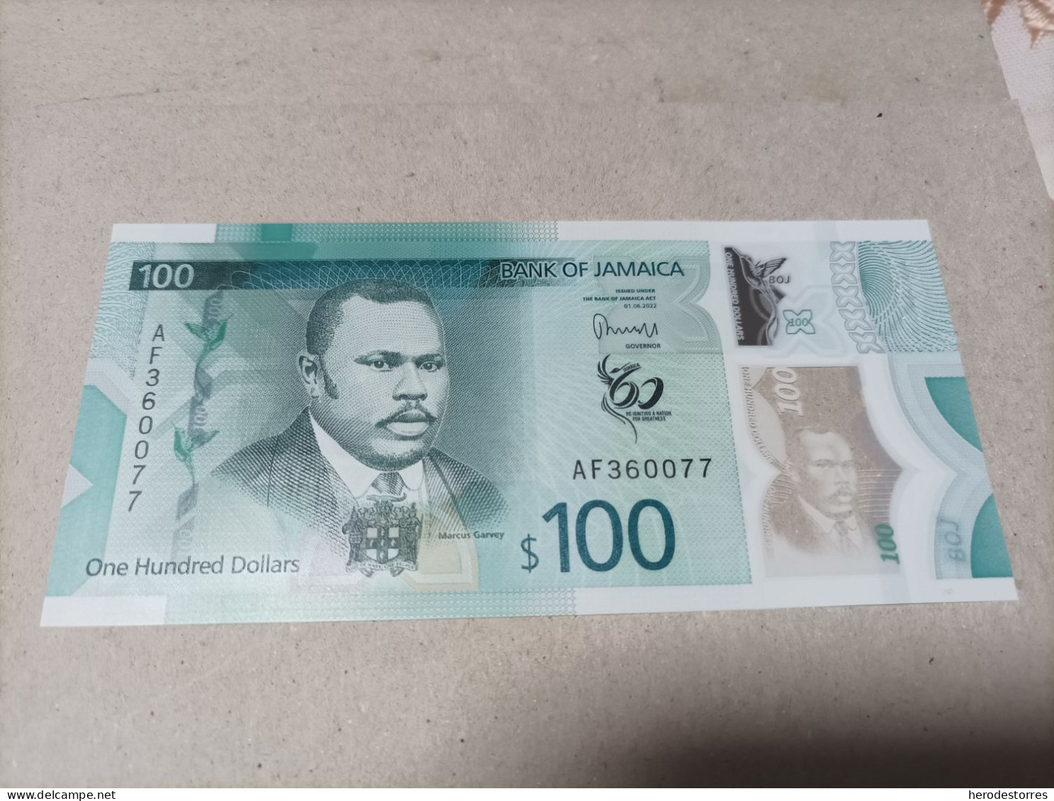 Billete De Jamaica De 100 Dólares, Año 2022, UNC - Jamaica