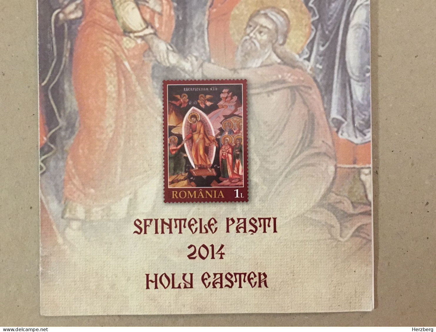 Romania Rumanien Roumanie - 2014 Easter Paques Ostern Jesus Byzantine Icon Presentation Album Of The Philatelic Series - Brieven En Documenten