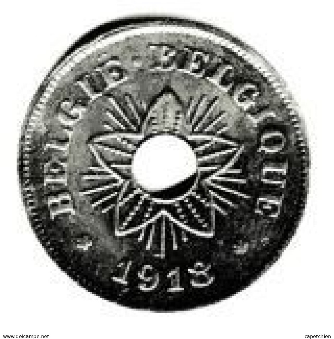 BELGIE - BELGIQUE / 50 CENTIMES / 1918 / ZINC / 4.96 G / 24 Mm - 50 Cent