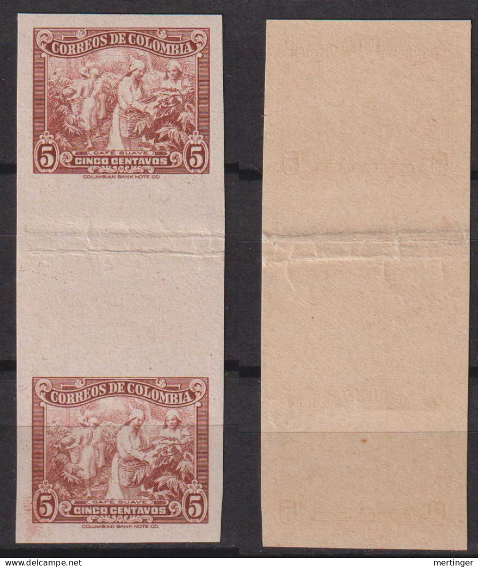 Colombia Mi# 350 ** MNH 5c Cafe 1934 Interpane Proof - Colombia