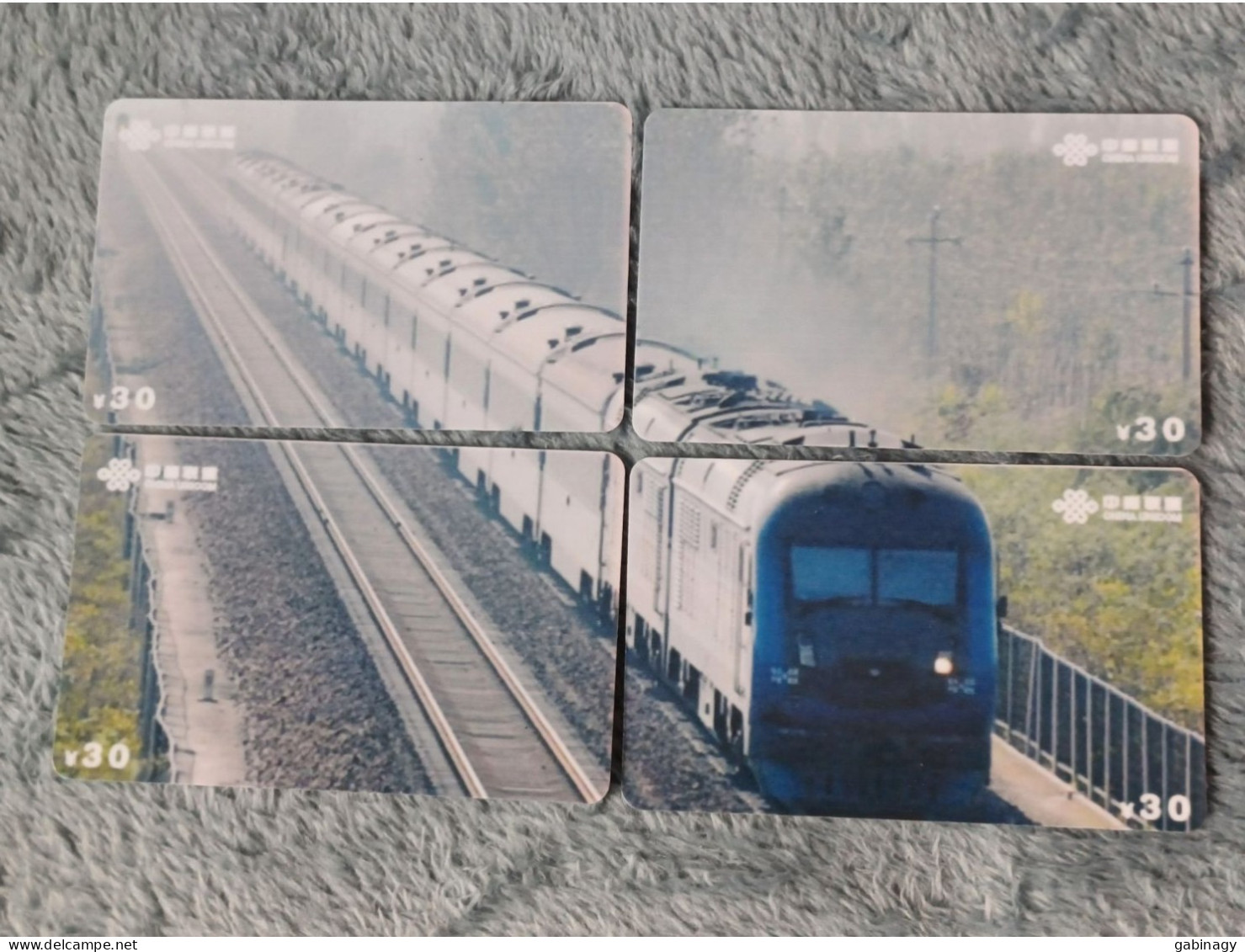 CHINA - TRAIN-033 - PUZZLE SET OF 4 CARDS - China