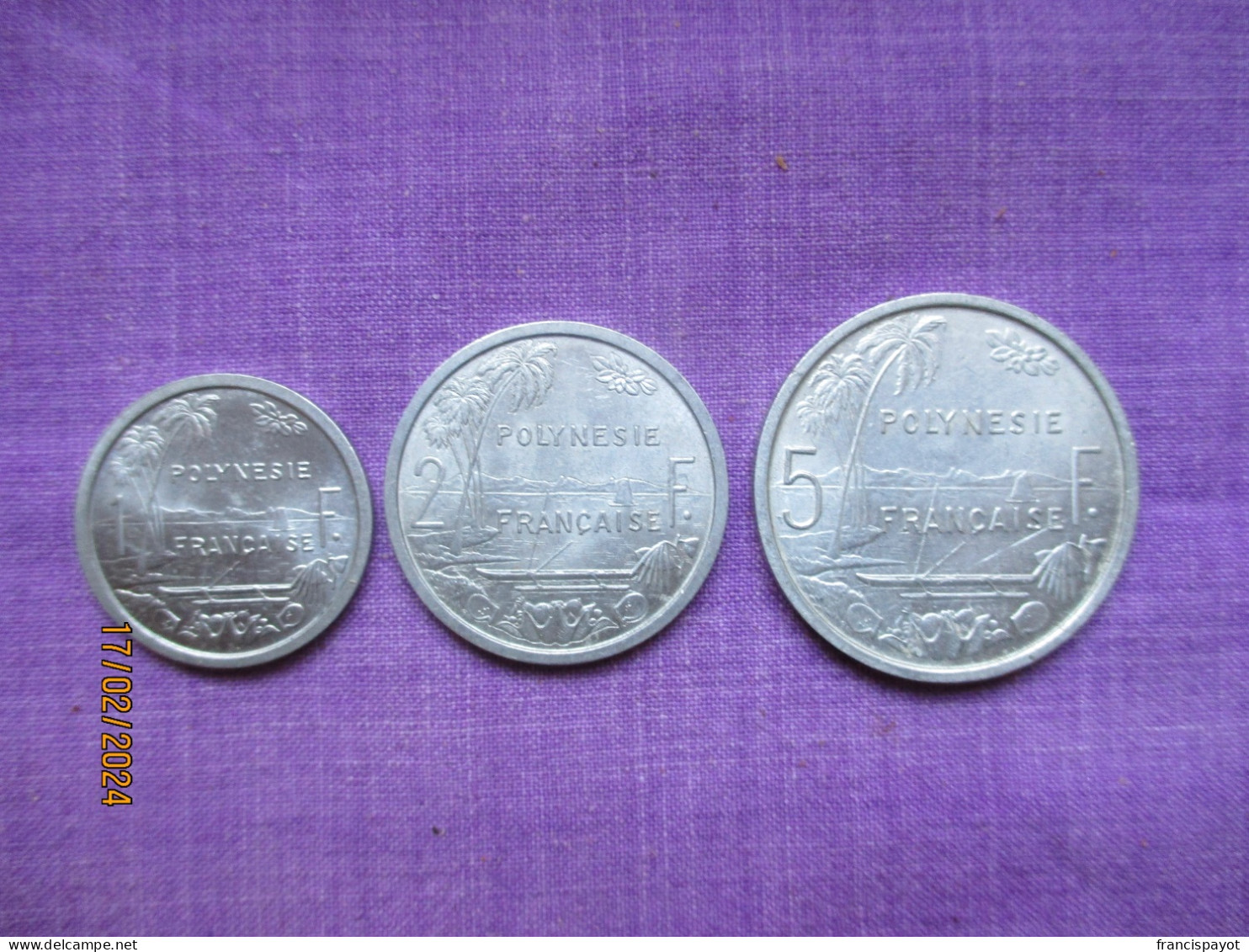 Polynésie Française: 1, 2 & 5 Francs 1965 - French Polynesia