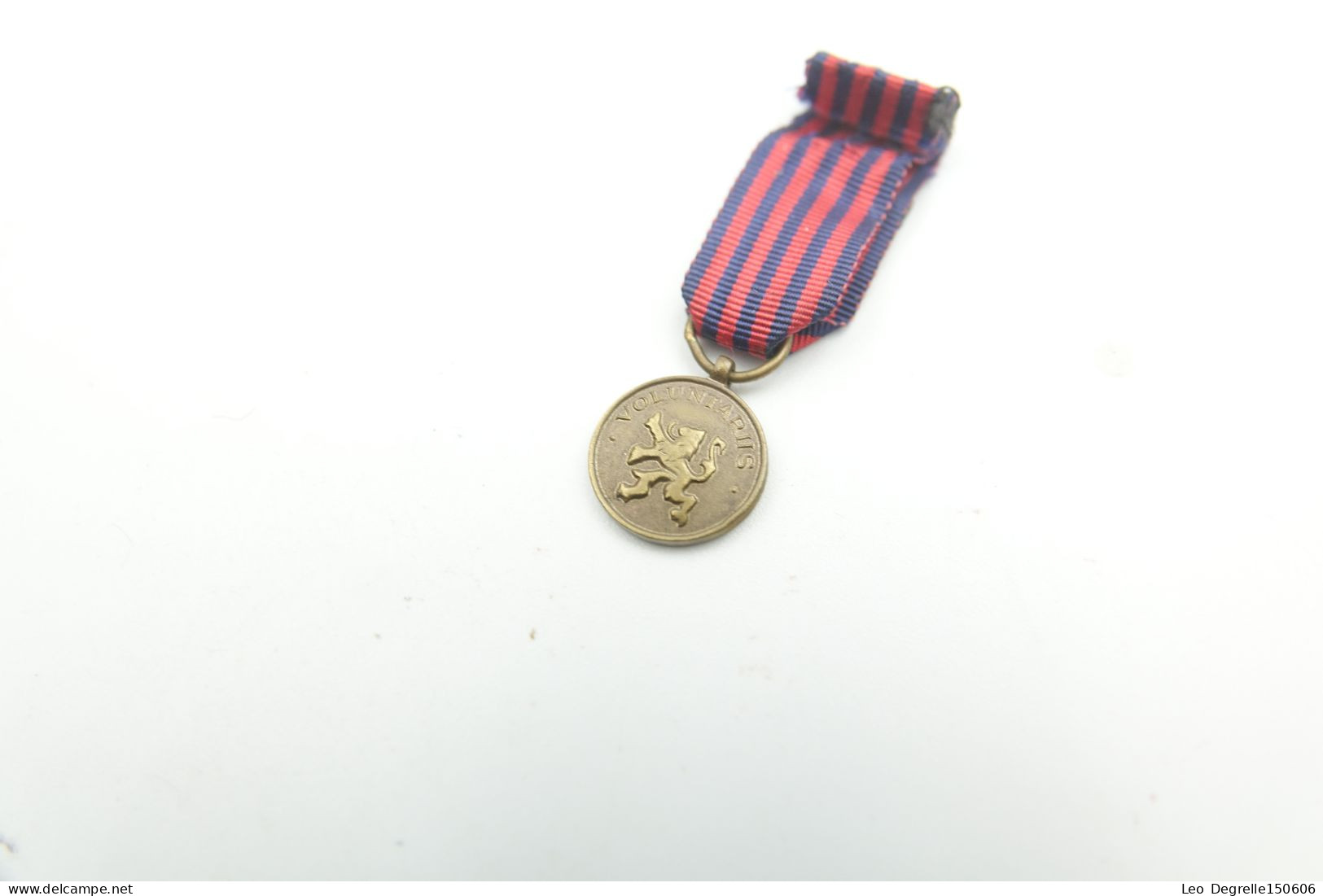 Militaria - MEDAL : 	 Militaire Ereteken Korea Oorlog 1950-1953 Vrijwilliger Pugnator - Miniature - Bronze - Belgium - Other & Unclassified