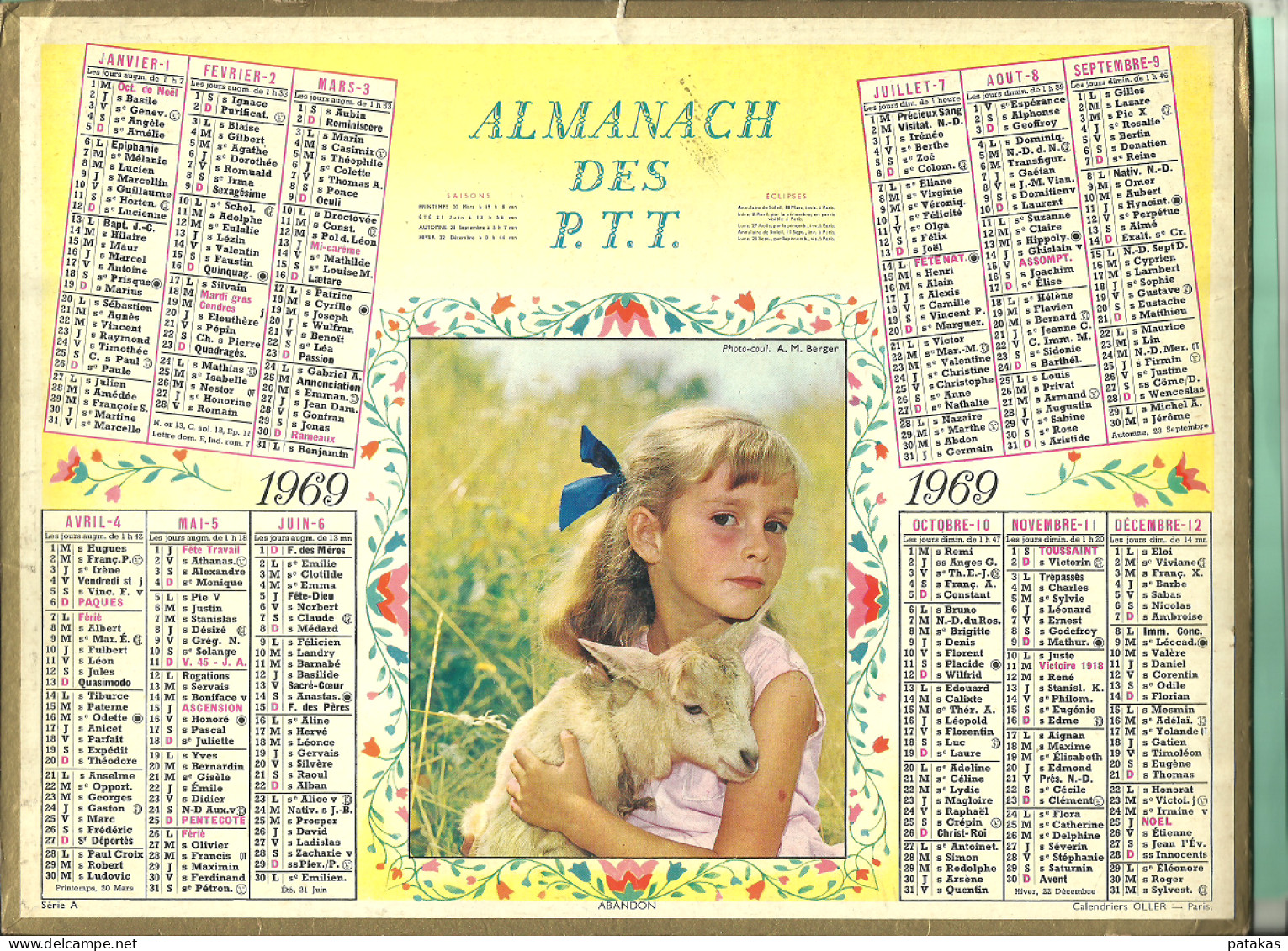 Almanach De La Poste 1969 - Big : 1961-70