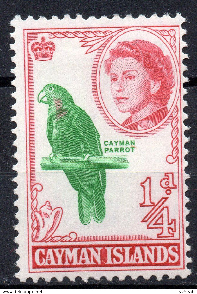 CAYMAN ISLAND/1962/MNH/SC#153/QUEEN ELIZABETH II  /QEII / 1/4p CAYMAN PARROT - Kaimaninseln