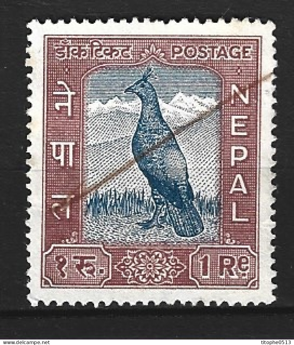 NEPAL. N°105 Oblitéré De 1959. Lophophore. - Gallinacées & Faisans