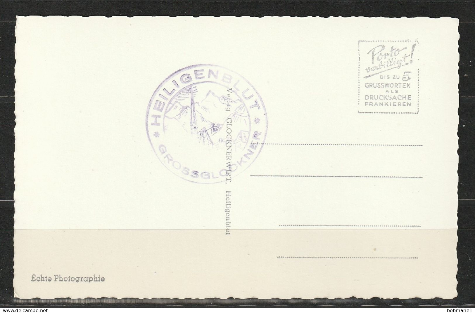 Carte Postale Autriche Heiligenblut, 1301 M Grossglckner. Non Circulée, Noir Et Blanc, Coupe Dentelée, 14cm X 9cm - Collections & Lots