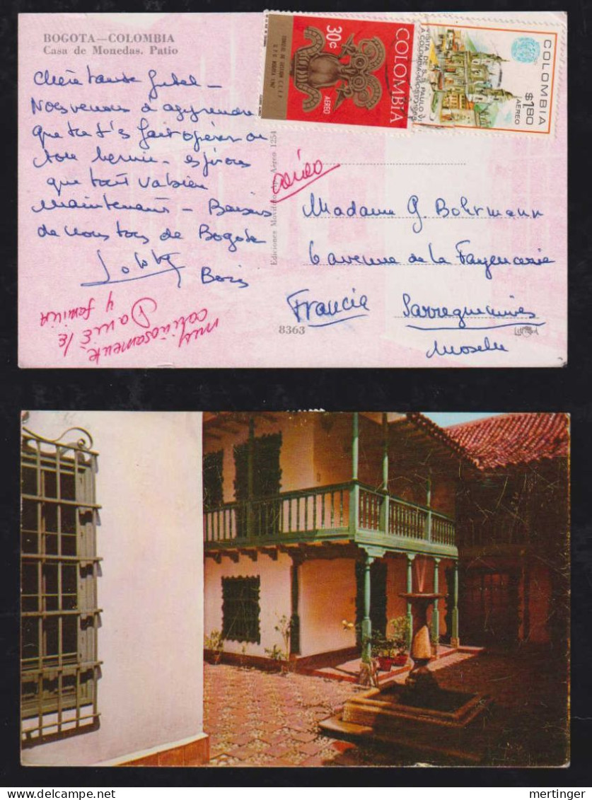 Colombia 1968 Picture Postcard BOGOTA X France Casa De Monedas Patio - Colombia