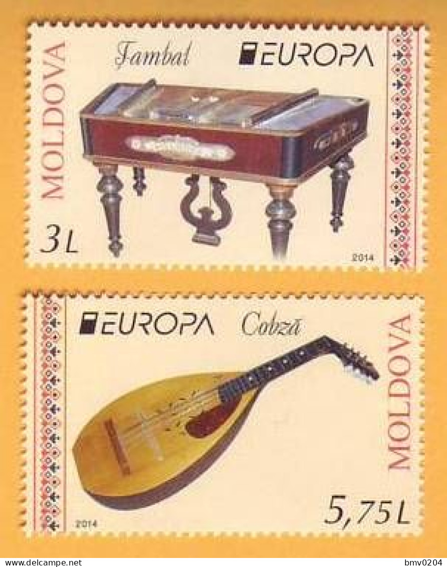 2014 Moldova Moldavie Moldau  Europa CEPT National Musical Instruments. 2v Mint - 2014