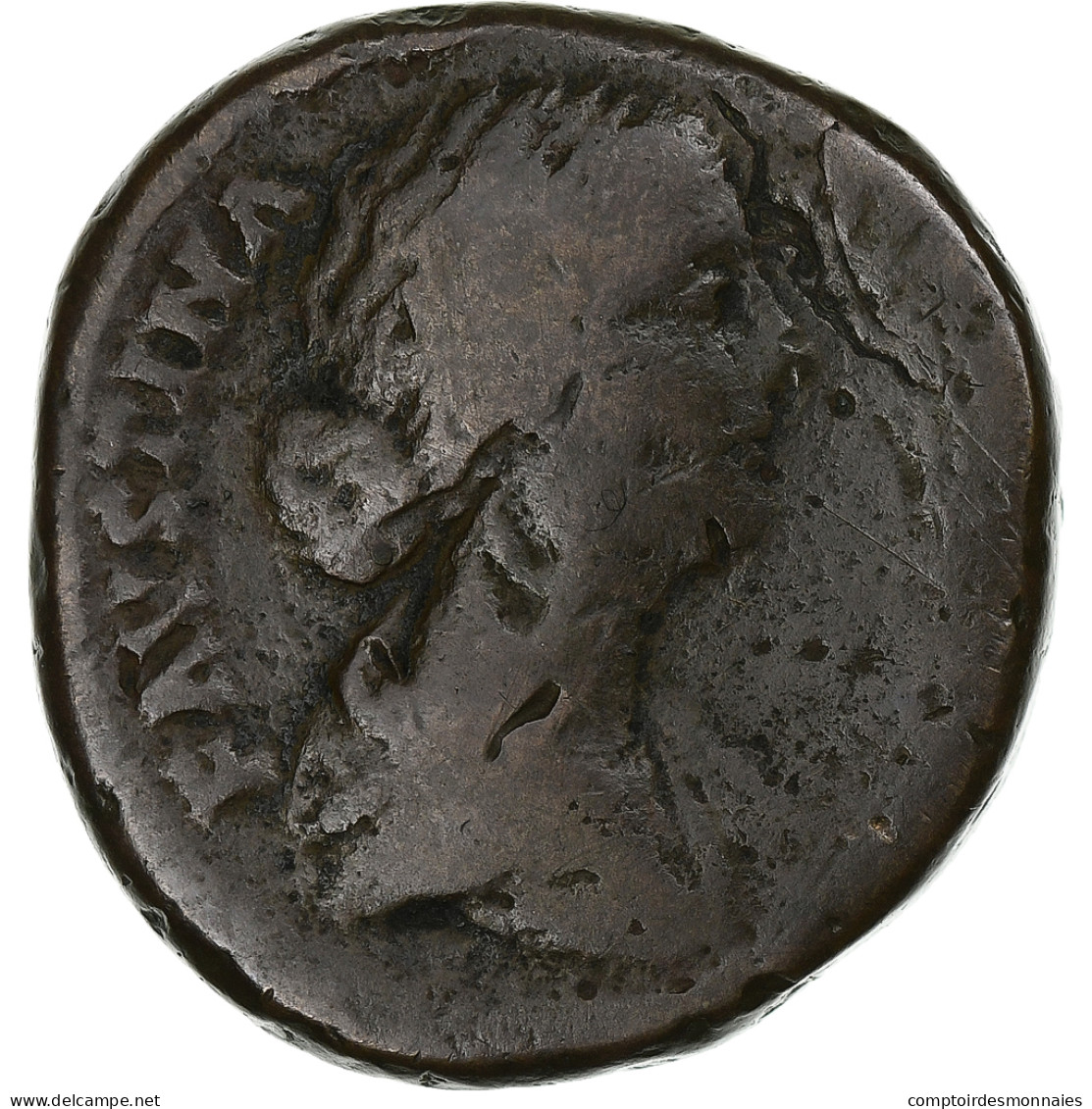 Faustina II, Sesterce, 161-176, Rome, Bronze, B+, RIC:1642 - The Anthonines (96 AD To 192 AD)