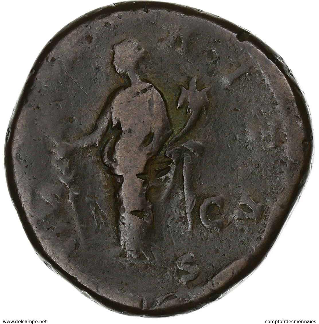 Faustina II, Sesterce, 161-176, Rome, Bronze, B+, RIC:1642 - La Dinastia Antonina (96 / 192)