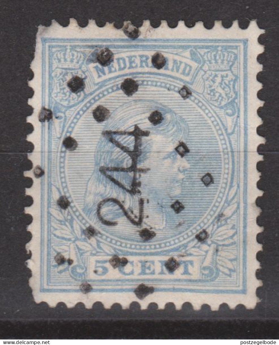NVPH Nederland Netherlands Pays Bas Holanda 35 CANCEL UITHUIZEN Puntstempel 244 ; Wilhelmina 1891 ZELDZAAM - Used Stamps