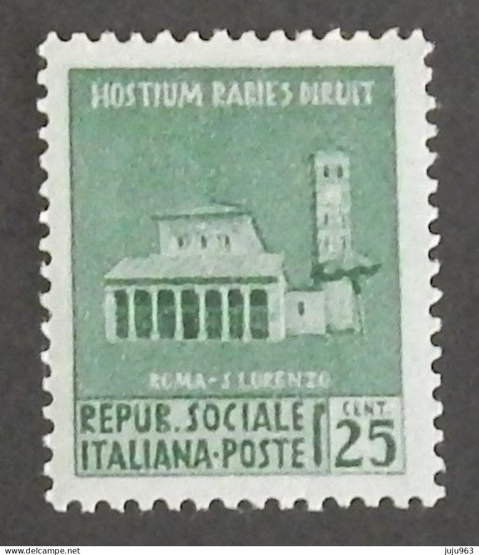 ITALIE REPUBLIQUE SOCIALE  YT 28  NEUF**MNH ANNÉE 1944 - Neufs