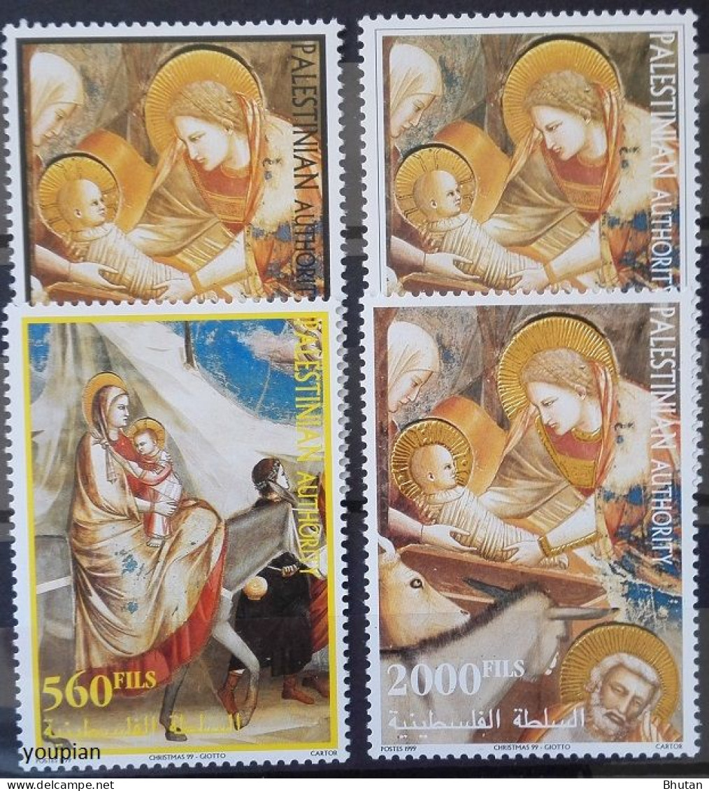 Palestine 1999, Christmas, MNH Stamps Set With One Unusual Stamp - Palestine