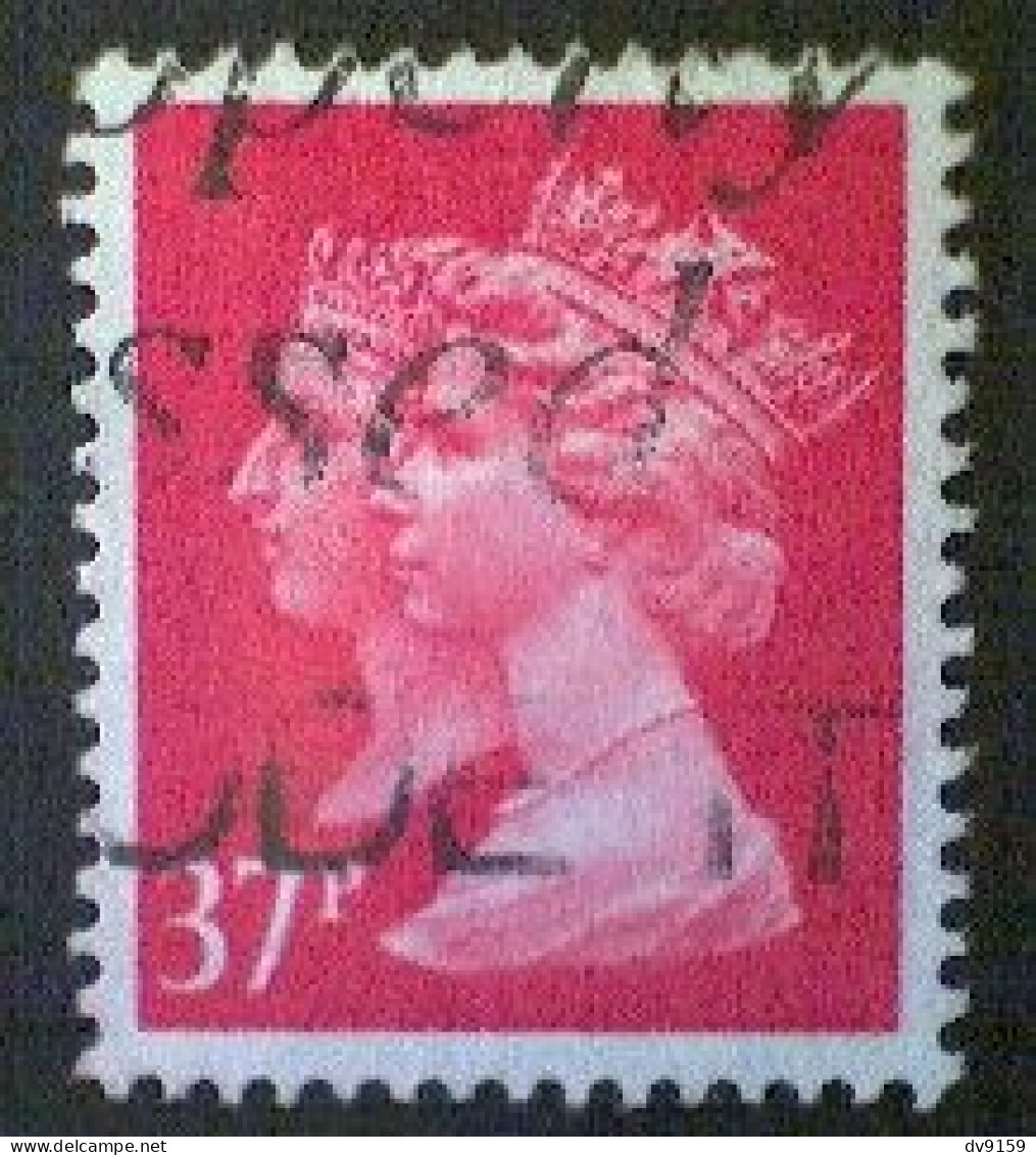 Great Britain, Scott #MH198, Used(o), 1990 Machin, Queens, 37p, Scarlet - Machins