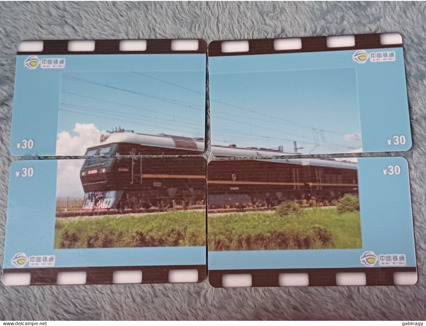 CHINA - TRAIN-055 - PUZZLE SET OF 4 CARDS - China