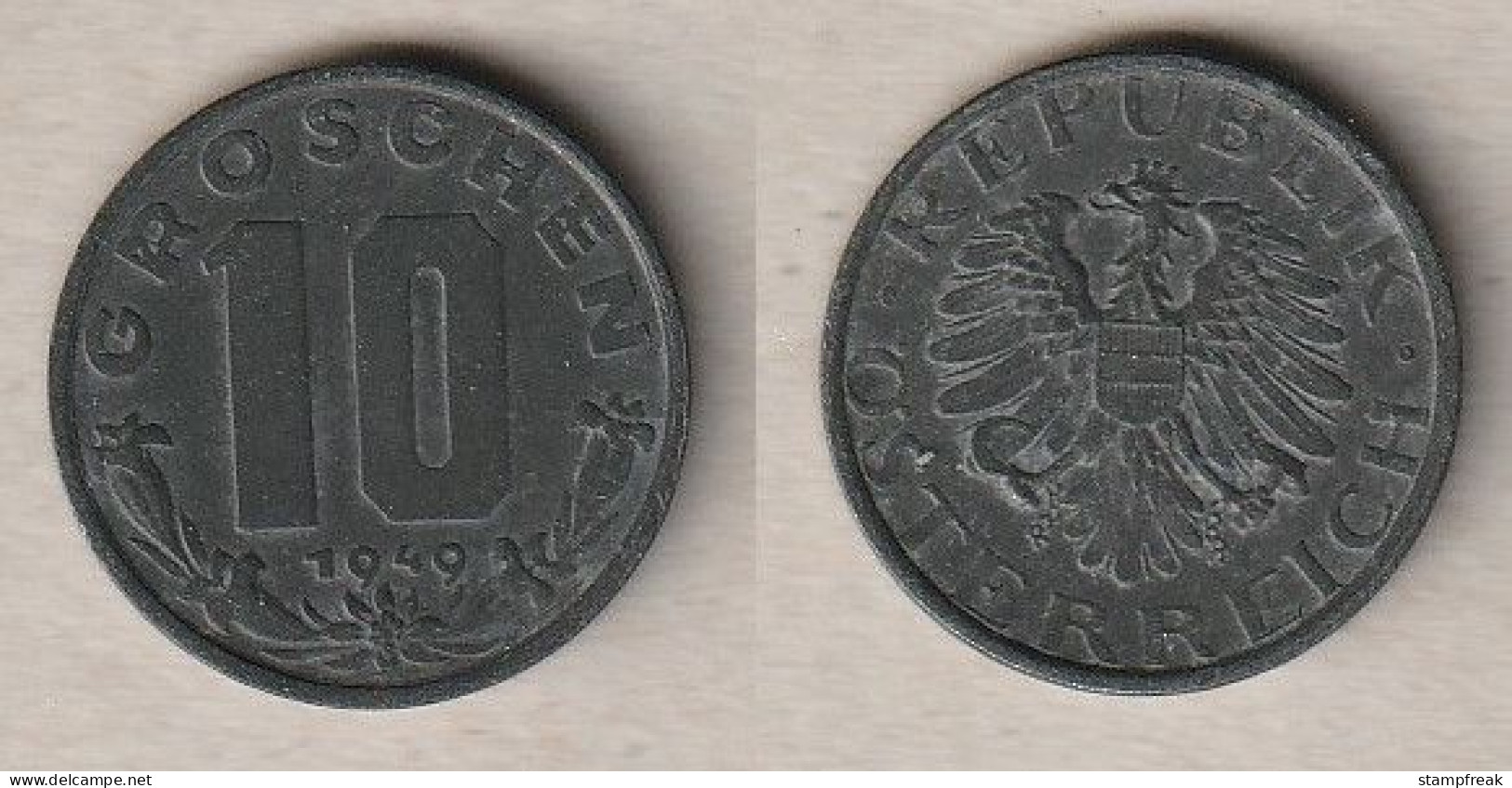 02211) Österreich, 10 Groschen 1949 - Autriche