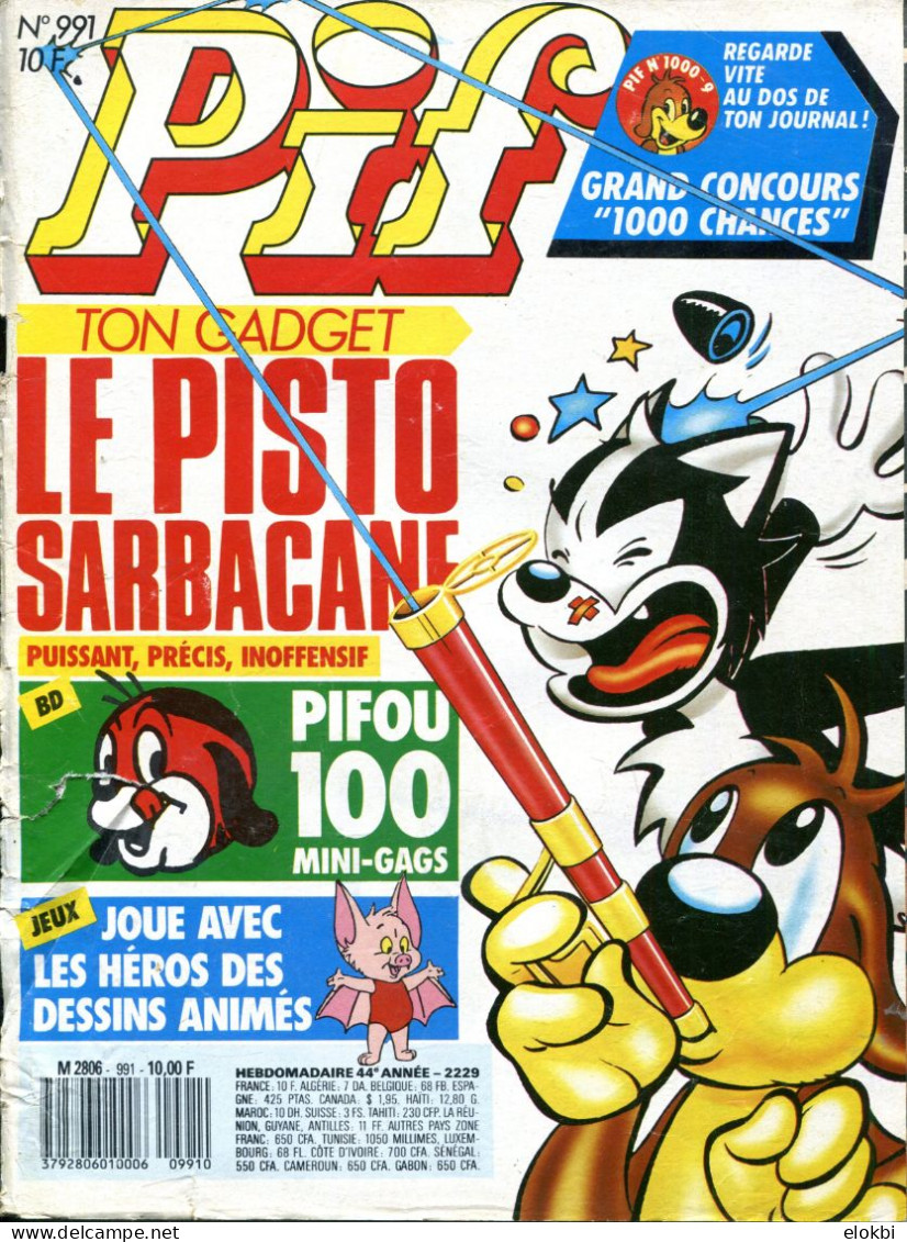 Pif Gadget N°991 - Nombreuses Pages "Pifou" - Pif Gadget