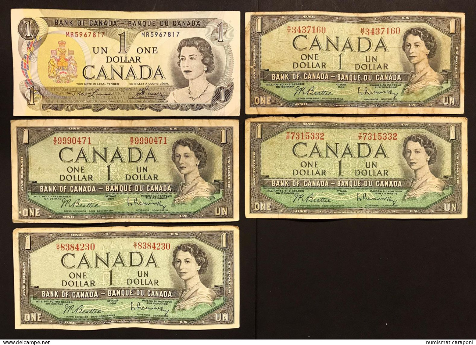 CANADA 1954-1986 Da 1 A 10 Dollars 11 Banconote Lotto.317 - Canada